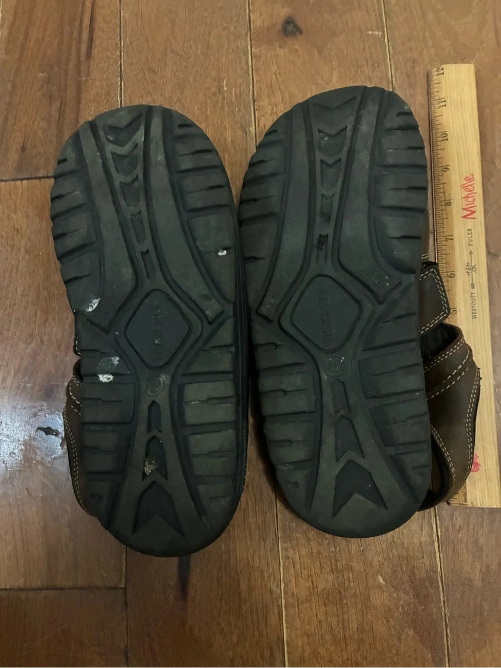 US Size 10 Men's Skechers Brown Leather Outdoor Sandals